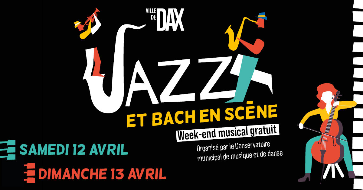 Affiche 2 jours de concerts jazz et Bach en scène par le conservatoire
